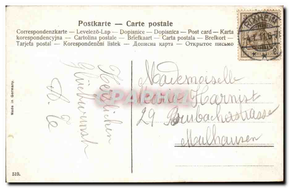 Fantaisie - Enfants - Herlzlichen Glueckwunsch zum Geburtstag - Deutschland - Allemagne CPA  — Verso