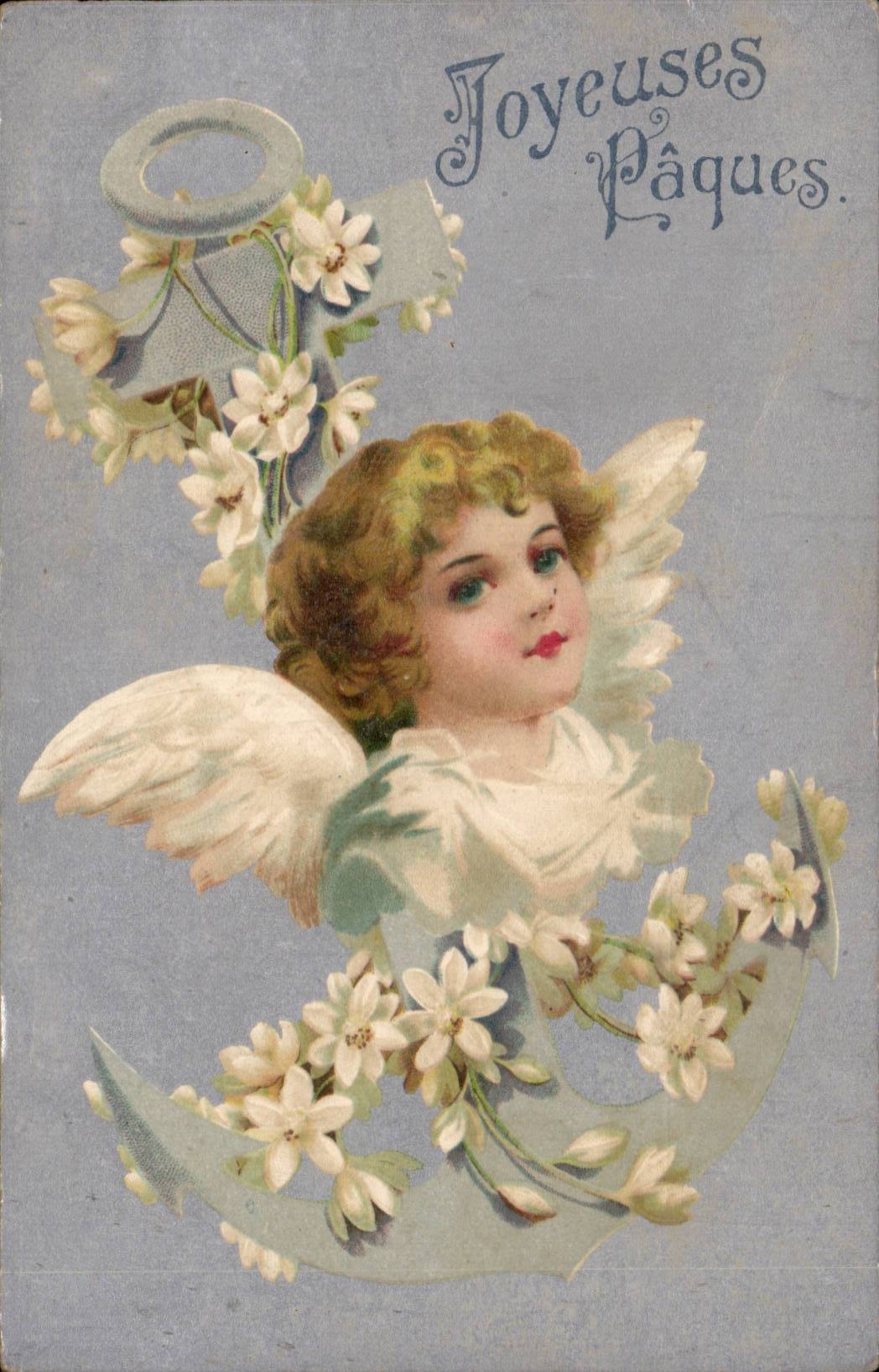 Paques - Joyeuses Paques - ange - angel - engel CPA 