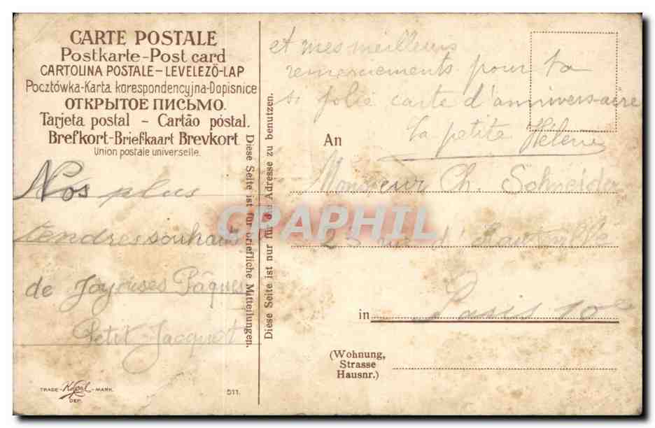 Paques - Joyeuses Paques - ange - angel - engel CPA  — Rückseite