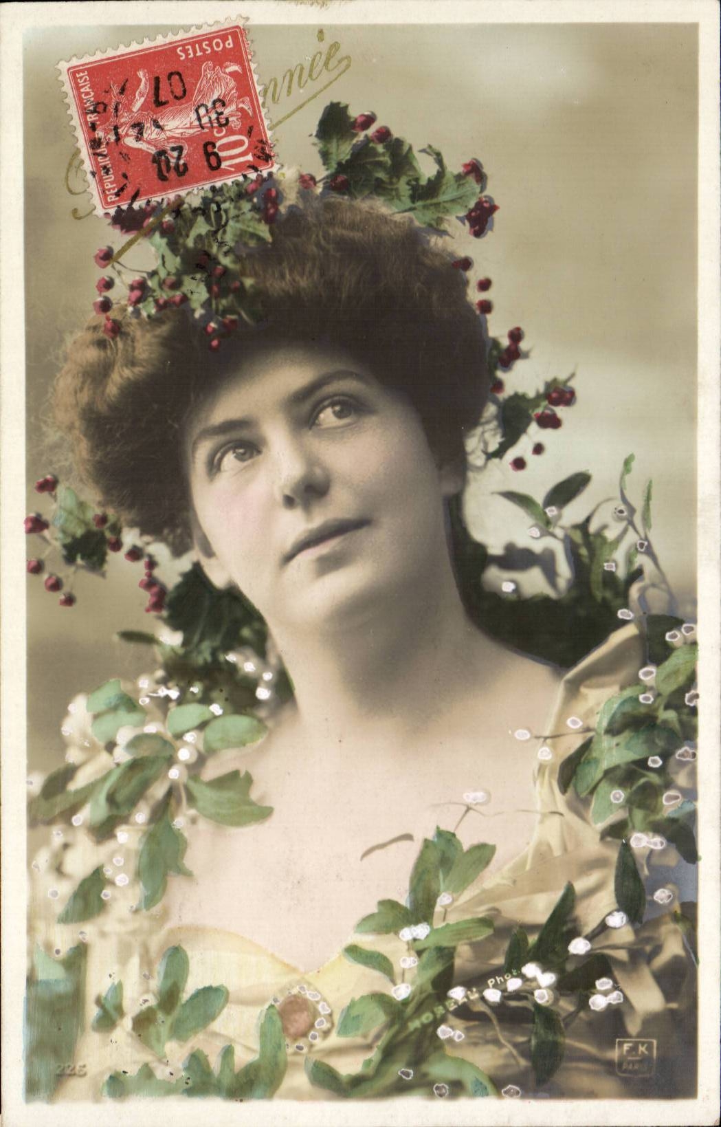 Frau mit Efeukrone — Foto F.K. — Verlag F.K. Nr. 225