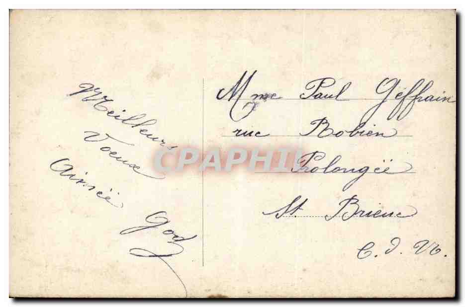 Jeune femme — carte de vœux 'Bonne Fête' — Furia, n° 1866½ — Verso