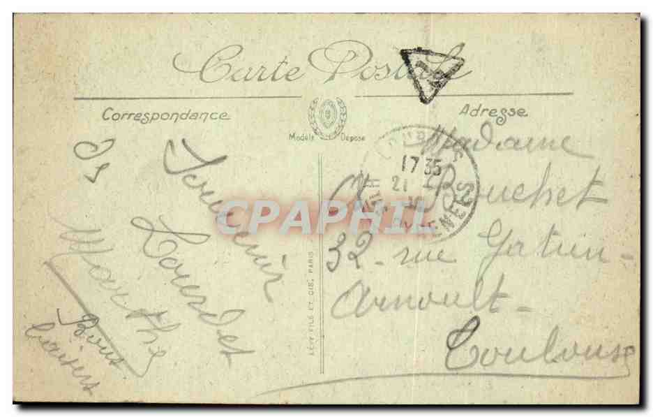 CPA Lourdes La basilique — Verso
