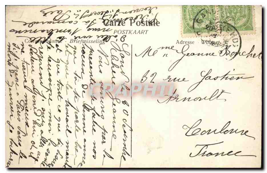 CPA Gand L'academie flamande — Rückseite