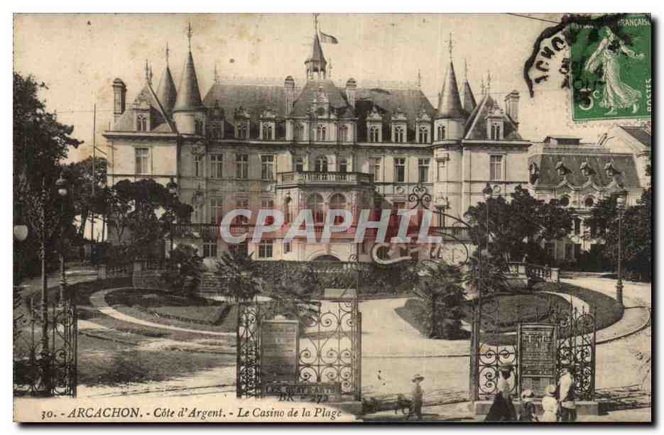 CPA Arcachon Cote d'argent le casino de la plage