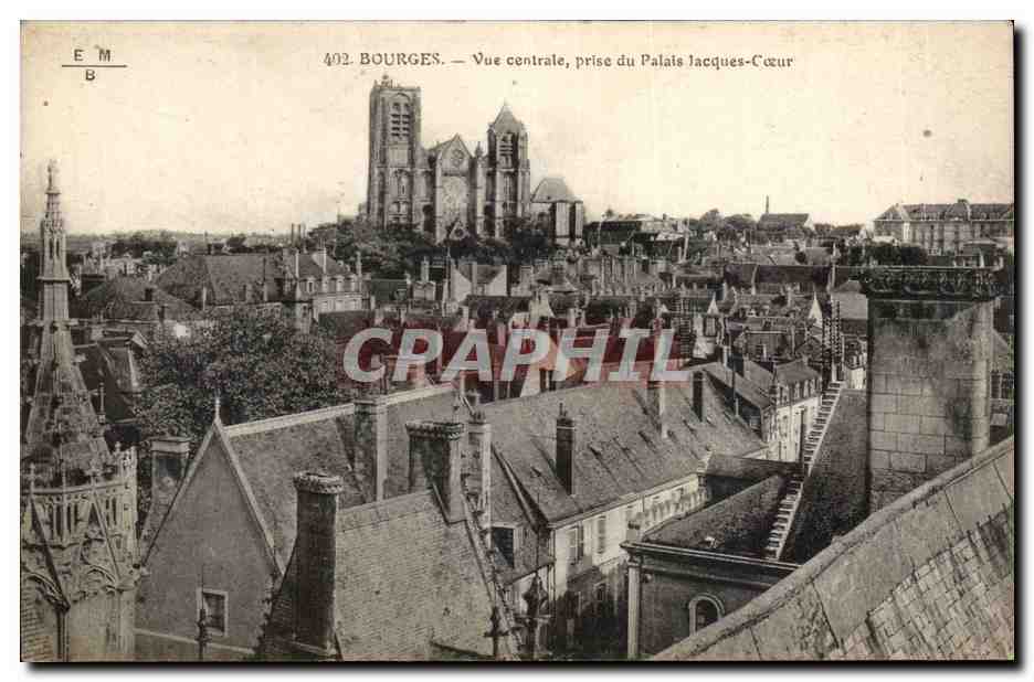 CPA Bourges Vue centrale prise du palais Jacques Coeur