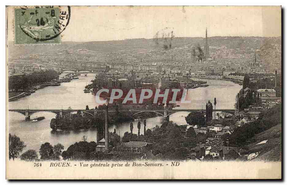CPA Rouen Vue generale prise de Bon Secours