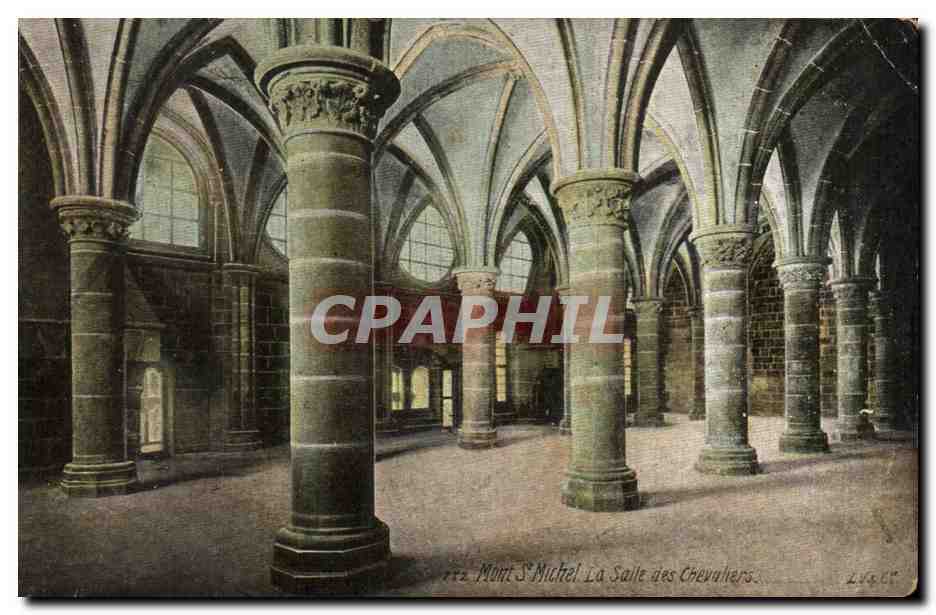 Mont Saint-Michel — La Salle des Chevaliers — éditeur L. Mont, n° 2467