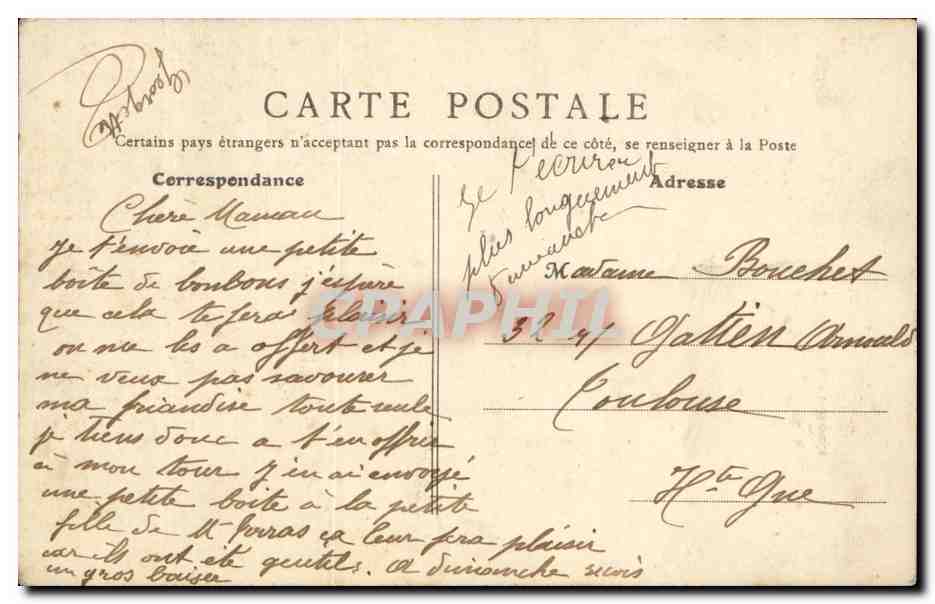 CPA Paris Eglise Saint Roch — Verso