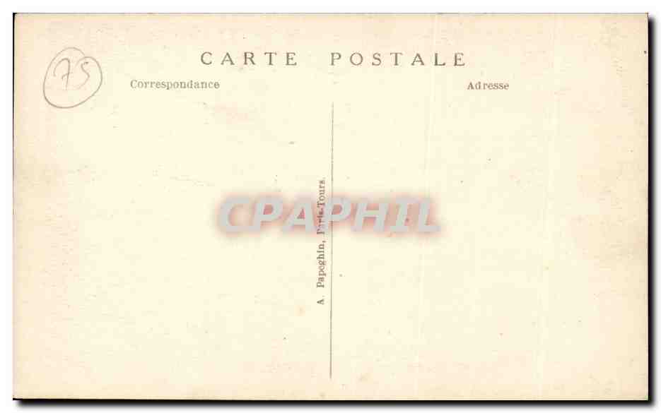 Paris CPA Rue Royale La Madeleine — Verso
