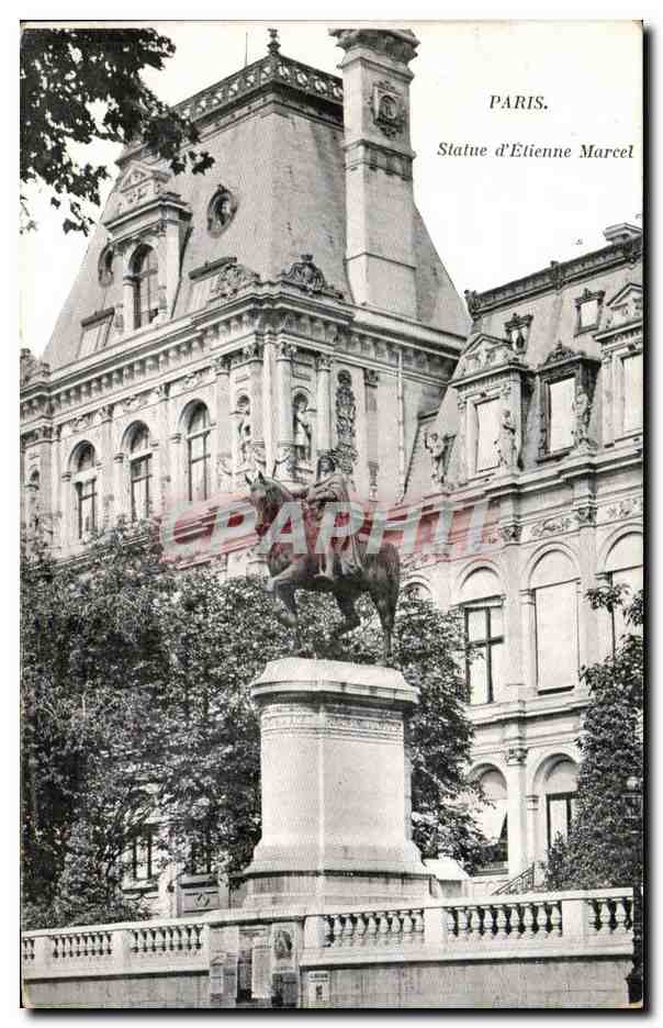 Paris - 4 - Statue d'Etienne Marcel- CPA 