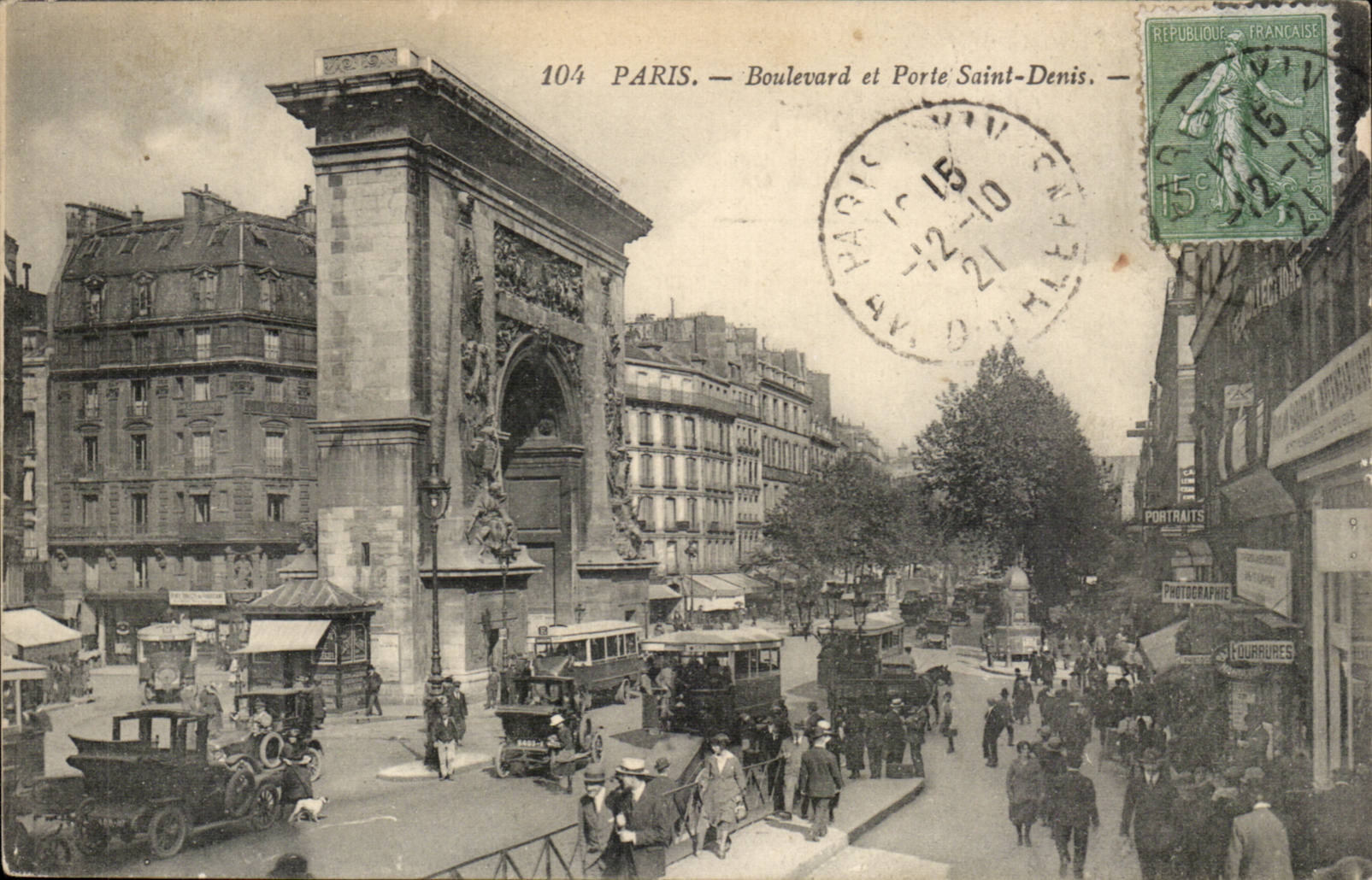 Paris - 10 - Porte Saint Denis - Boulevard - CPA 