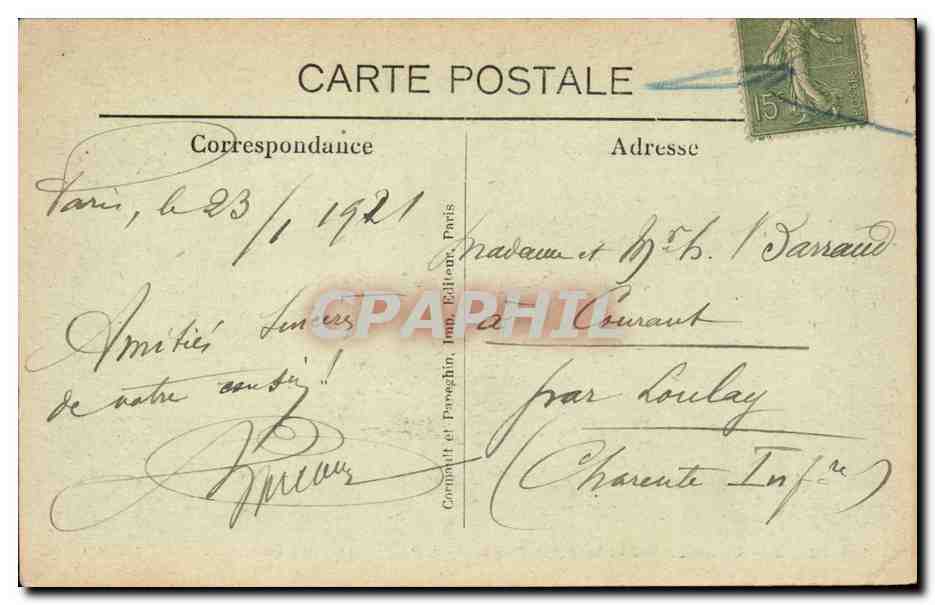Paris - 10 - Porte Saint Denis - CPA  — Rückseite