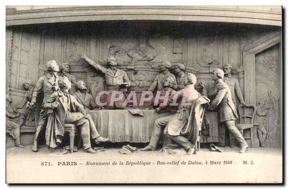 Paris - 10 - Monument de la Republique - Bas Relief - CPA 