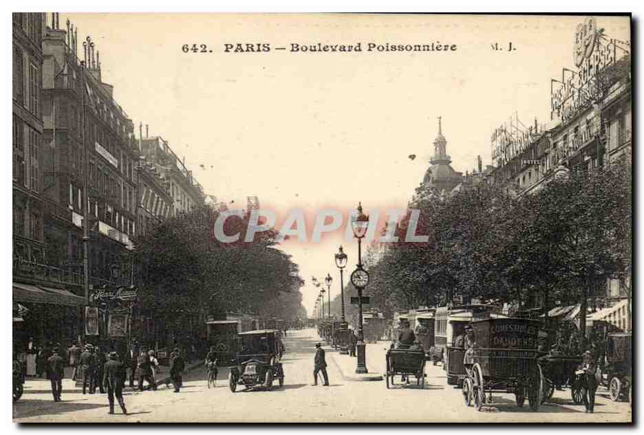 Paris - 2 - Boulevard Poissonniere- CPA 