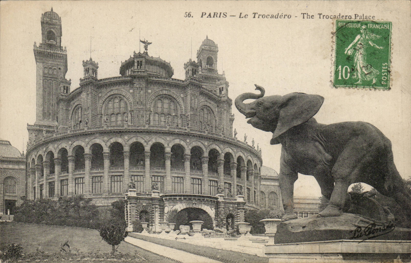 Paris - 16 - Le Trocadero - Elephant - CPA 