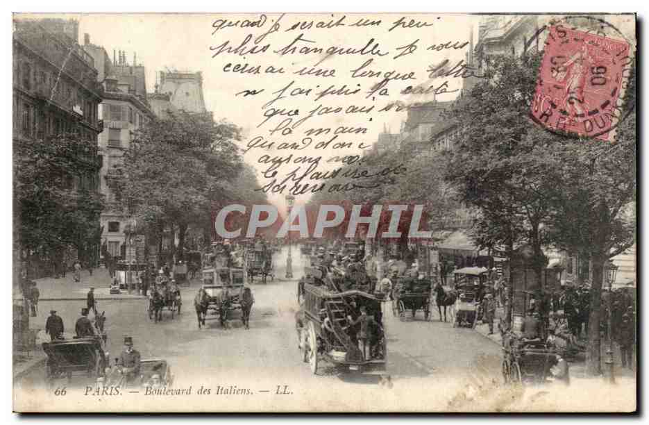 Paris - 2 - Boulevard des Italiens - CPA 
