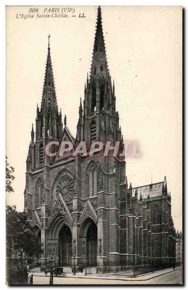 Paris - 7 - Eglise Ste Clothilde - CPA 
