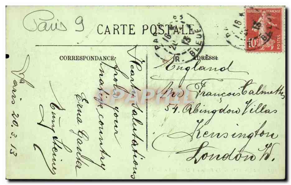 Paris - 18 - Le Boulevard Montmartre - CPA  — Rückseite