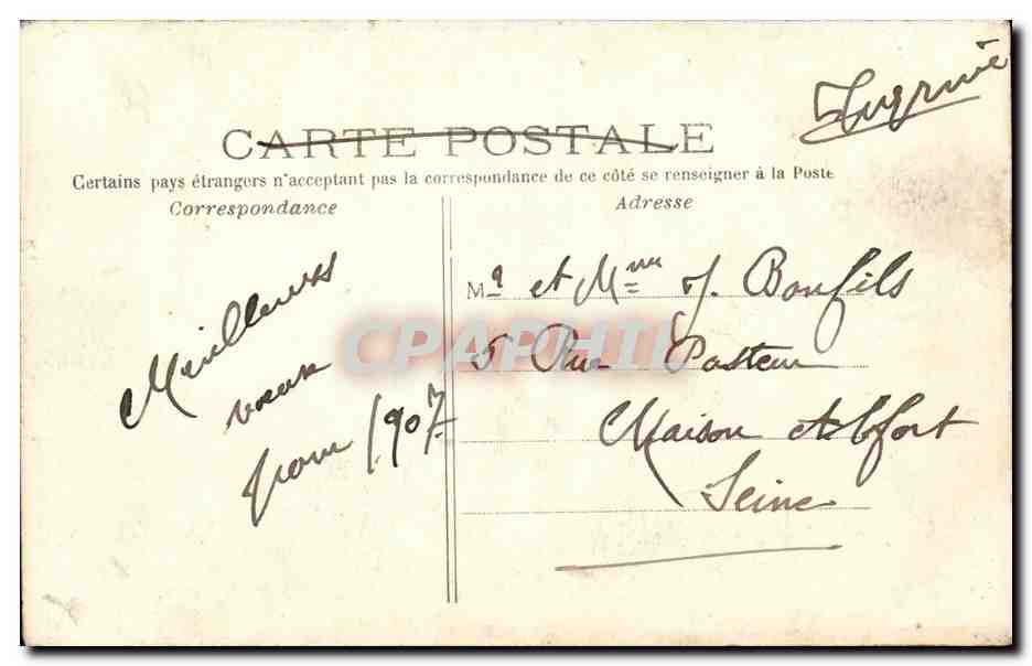 Fetes - Bonne Annee - Souvenir Style - CPA  — Rückseite