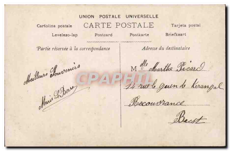 Fantaisie - Couple in elegant clothing - CPA  — Rückseite