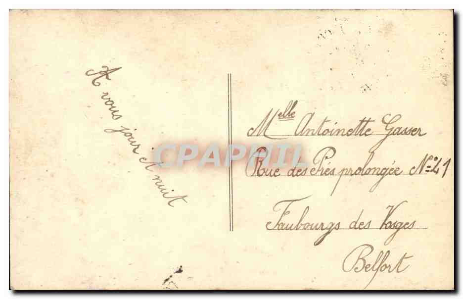 Fantaisie - Couple - Rendez - vous nocturne - CPA  — Rückseite