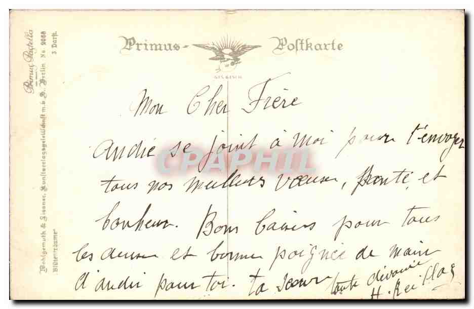 Fantaisie - Femme - Bonne Fete - Saucy Woman with Flowers - CPA  — Rückseite