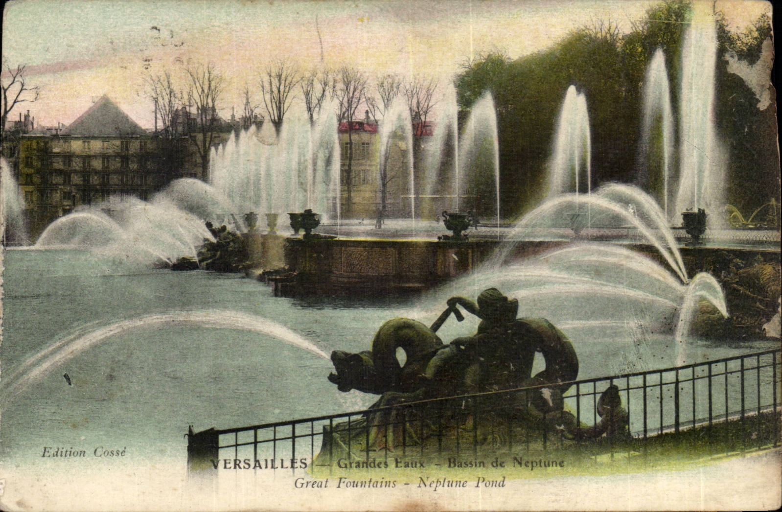 CPA Versailles Les grandes eaux Bassin de Neptune