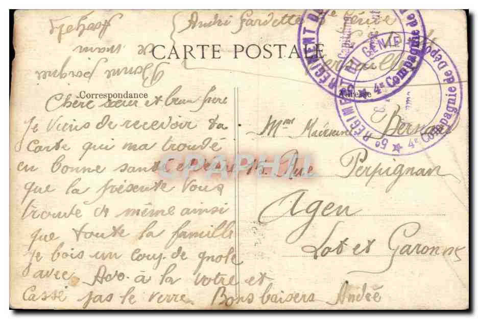 CPA Versailles Les grandes eaux Bassin de Neptune — Verso