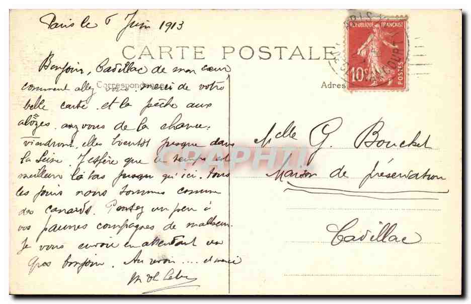 CPA Paris Buttes Chaumont Le Belvedere — Rückseite