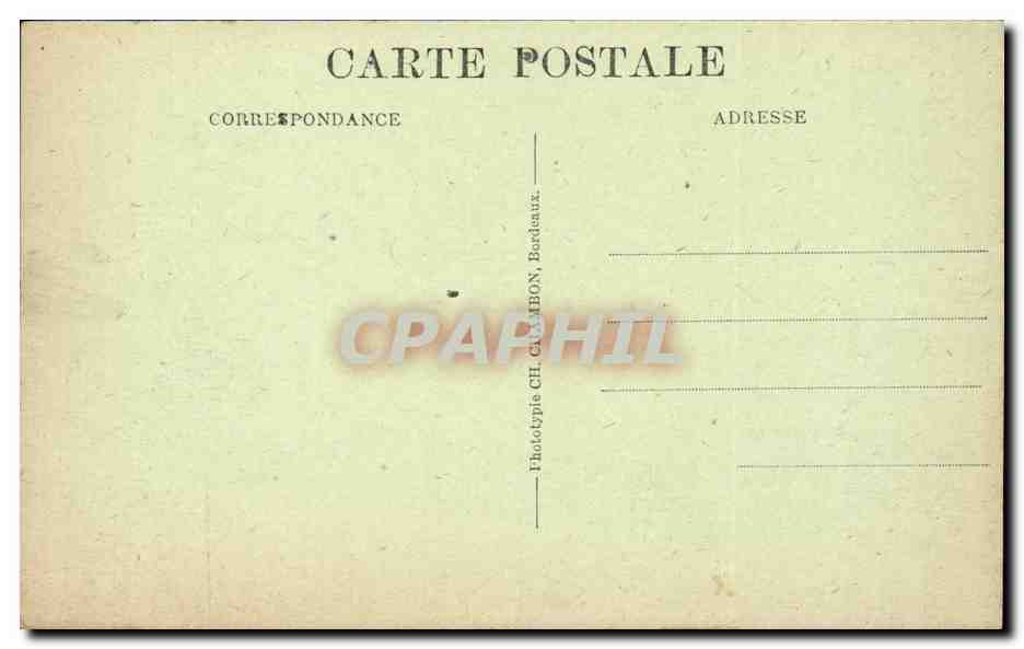 CPA Bordeaux Le grand theatre — Verso