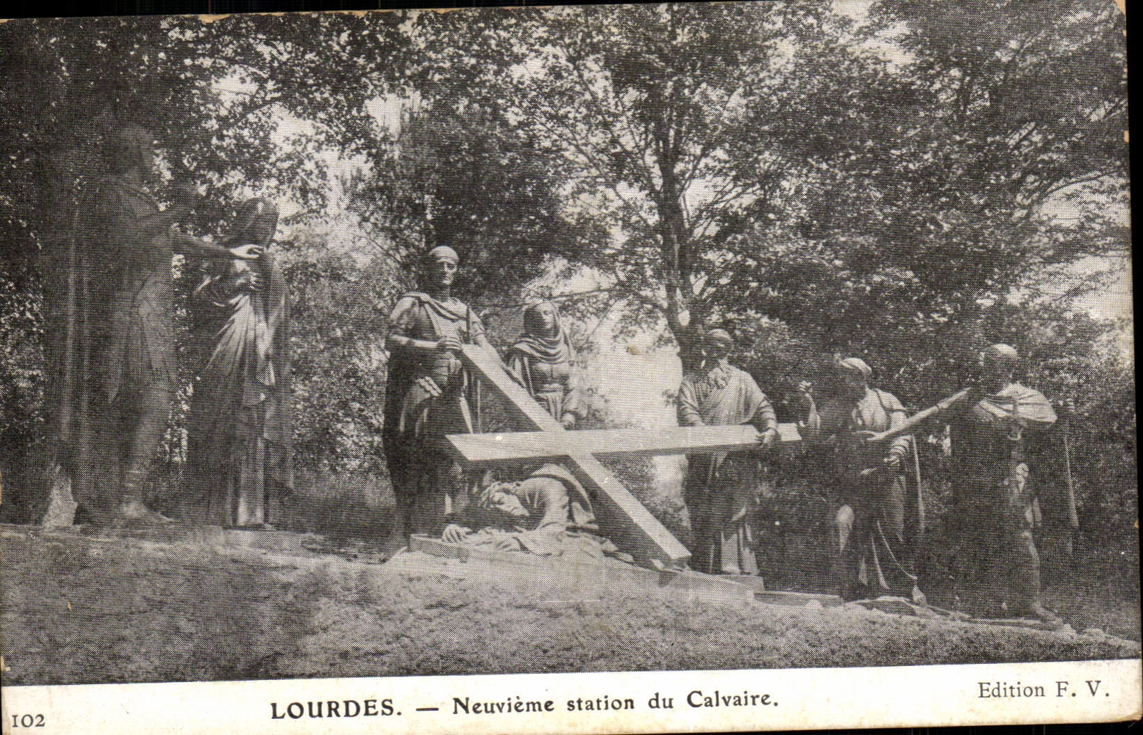 CPA Lourdes Neuvieme station du calvaire