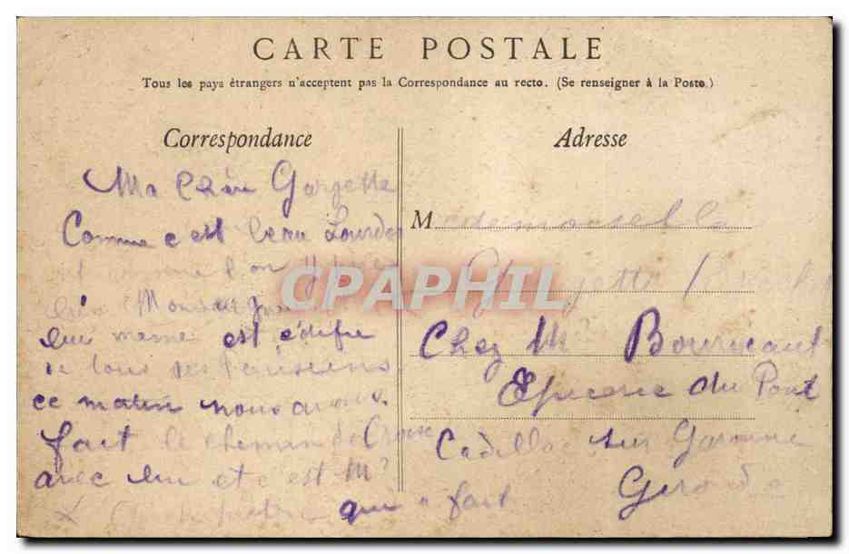 CPA Lourdes Neuvieme station du calvaire — Verso