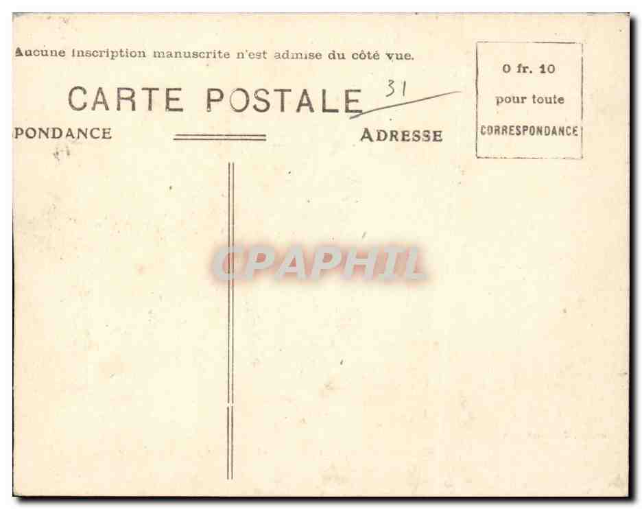 CPA Rieumes La halle aux marchands — Rückseite