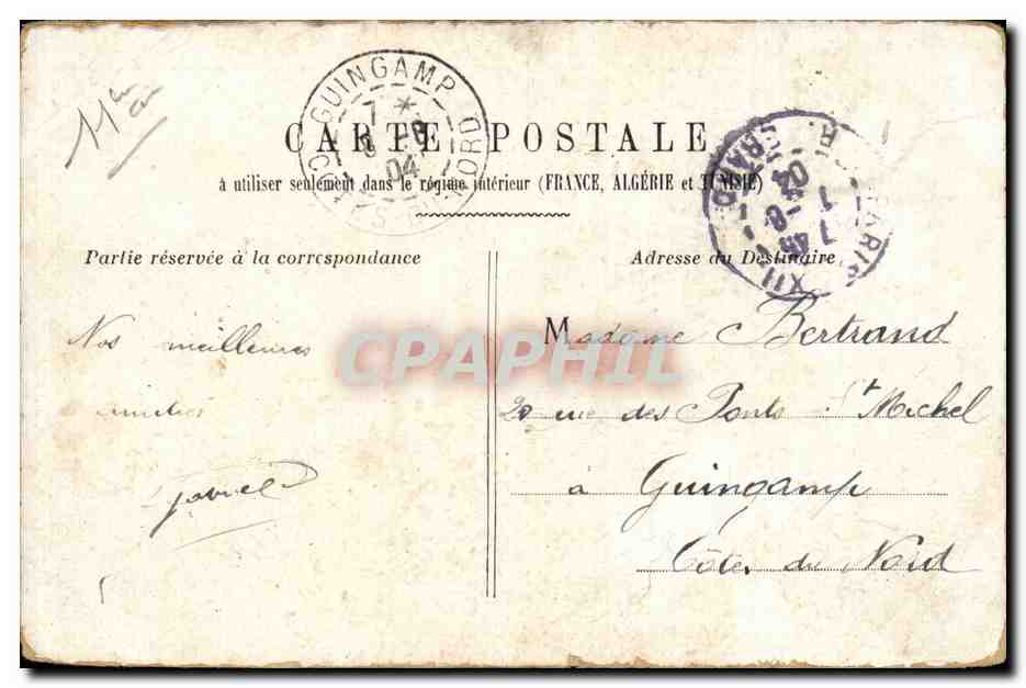CPA Paris Bastille — Rückseite