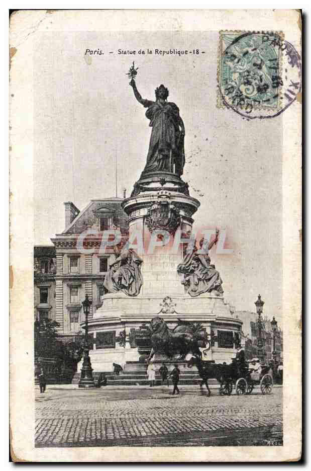 CPA Paris Statue de la Republique