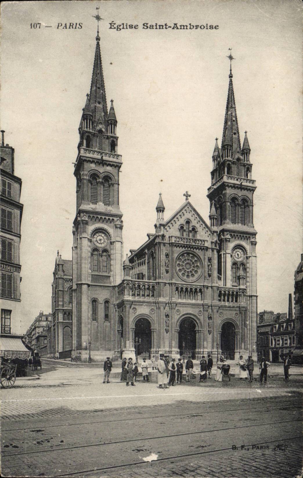 CPA Paris Eglise Saint Amboise