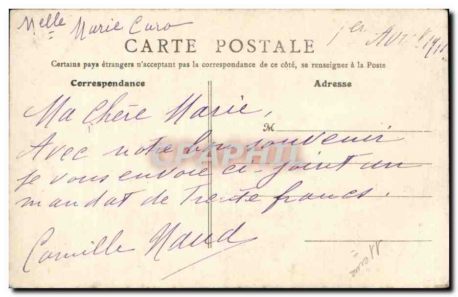 CPA Paris Eglise Saint Amboise — Rückseite