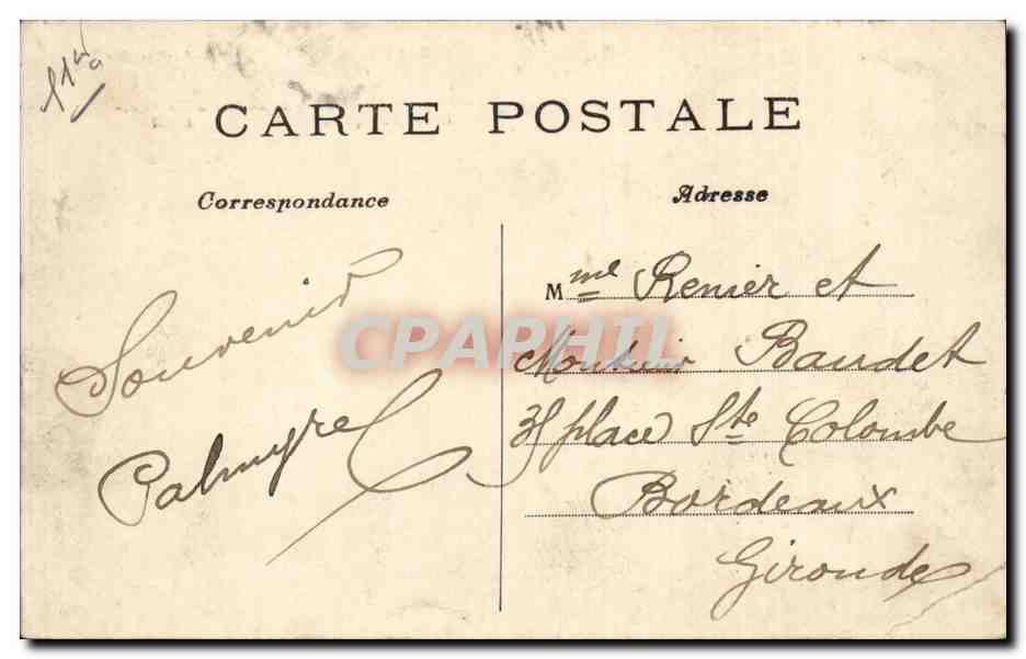 CPA Paris La place de la Bastille et la colonne de Juillet — Rückseite