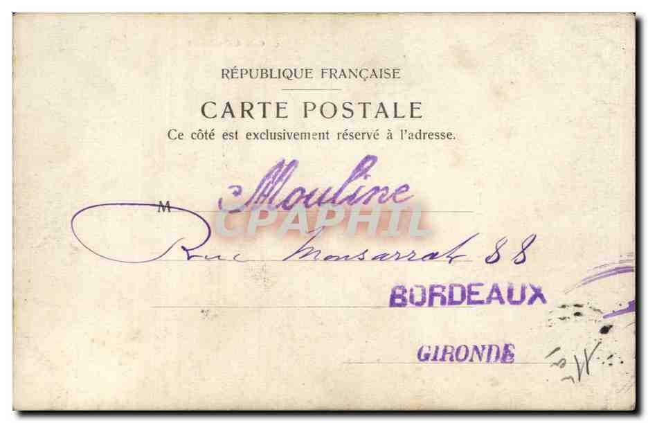 CPA Paris La place de la Bastille et la colonne de Juillet — Rückseite