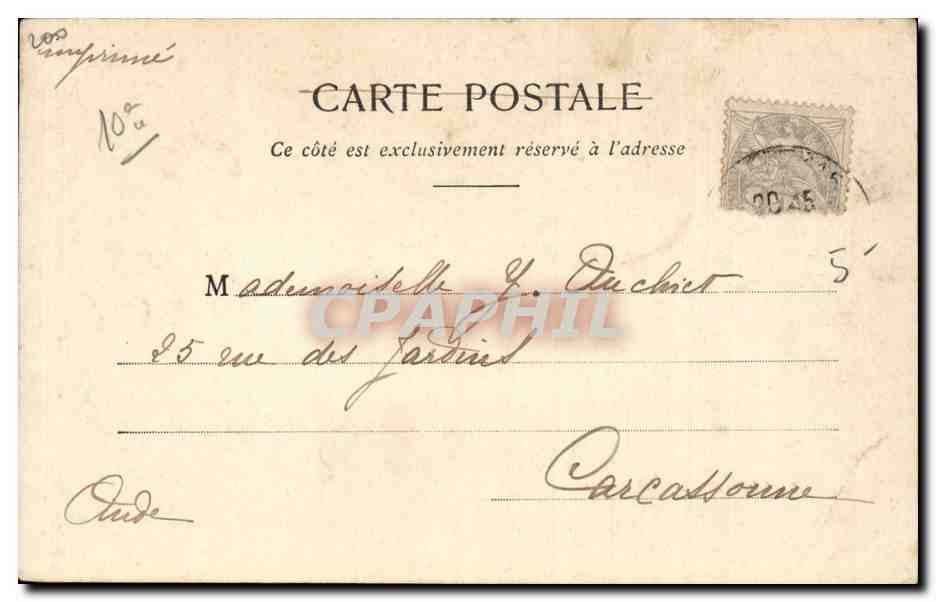 CPA Paris Gare de l'Est — Verso