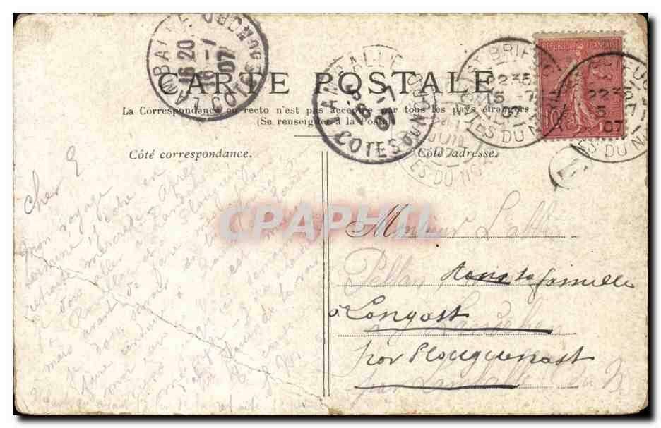 CPA Paris Gare de l'Est Boulevard de Strasbourg — Verso