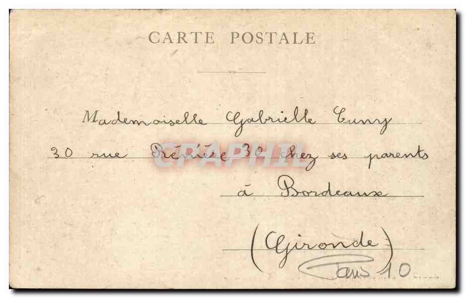 CPA Paris Gare de l'Est Boulevard de Strasbourg — Verso