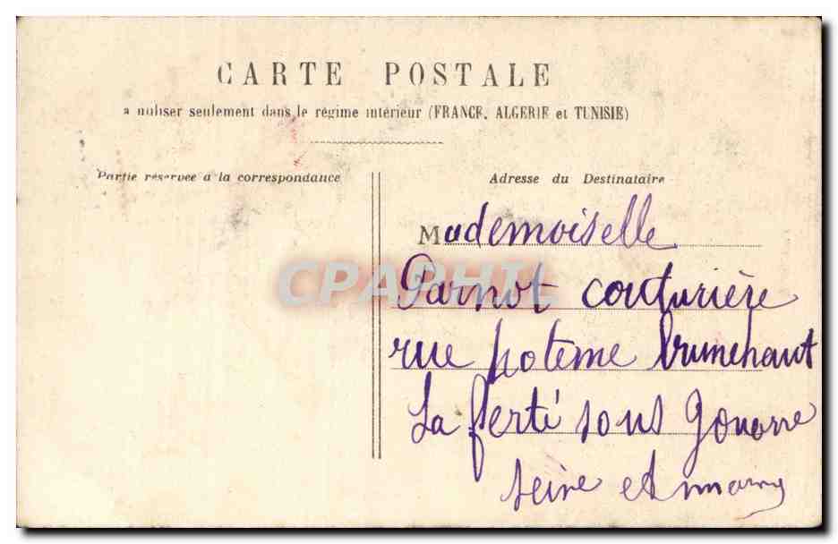 CPA Paris Pantheon — Rückseite