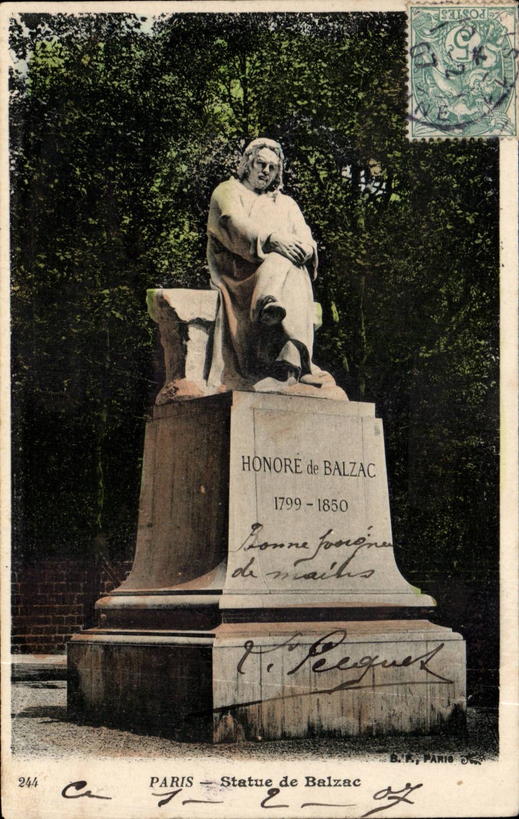 CPA Paris Statue de Balzac