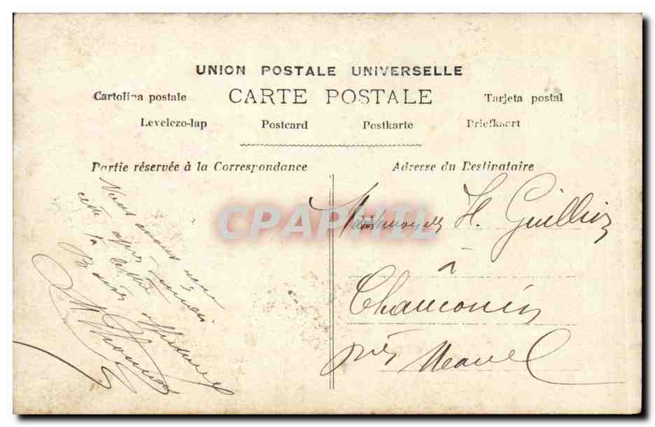 CPA Fantaise Homme — Rückseite