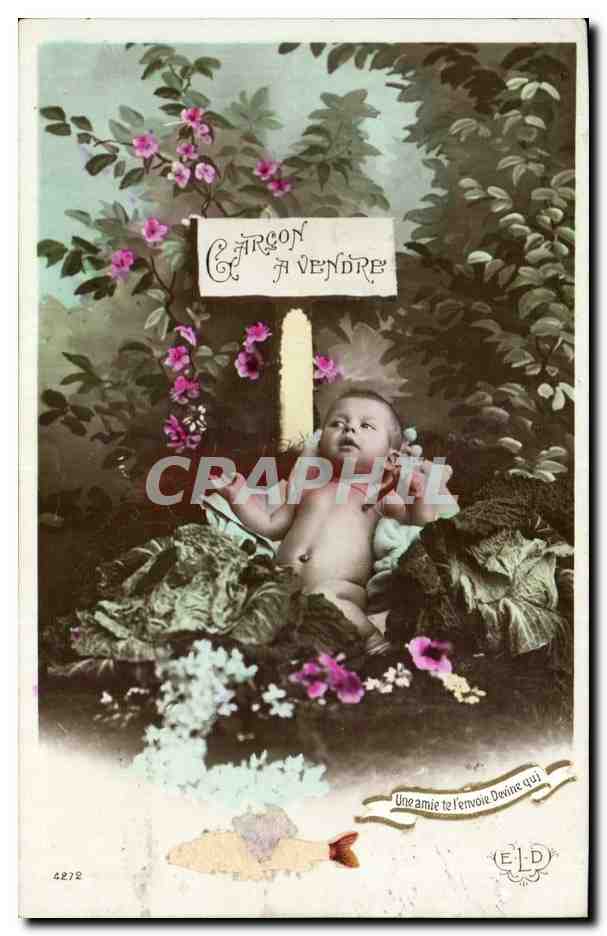 CPA Fantaise Enfant Garcon a vendre bebe