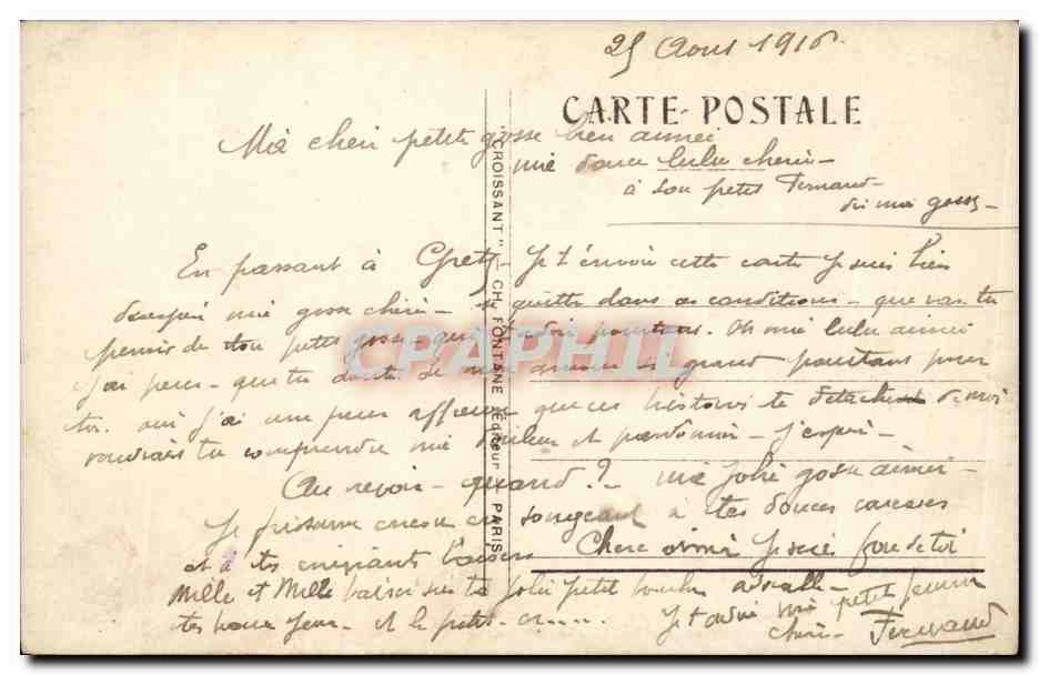 CPA Fantaise Patel Paysage — Verso
