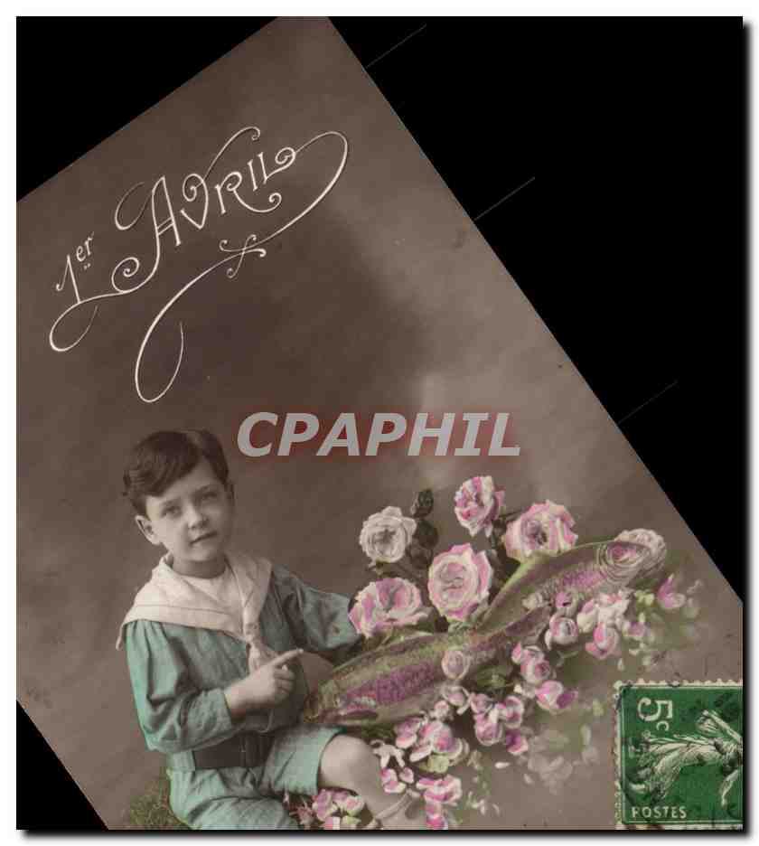 CPA Fantaise Enfant Garcon 1er avril