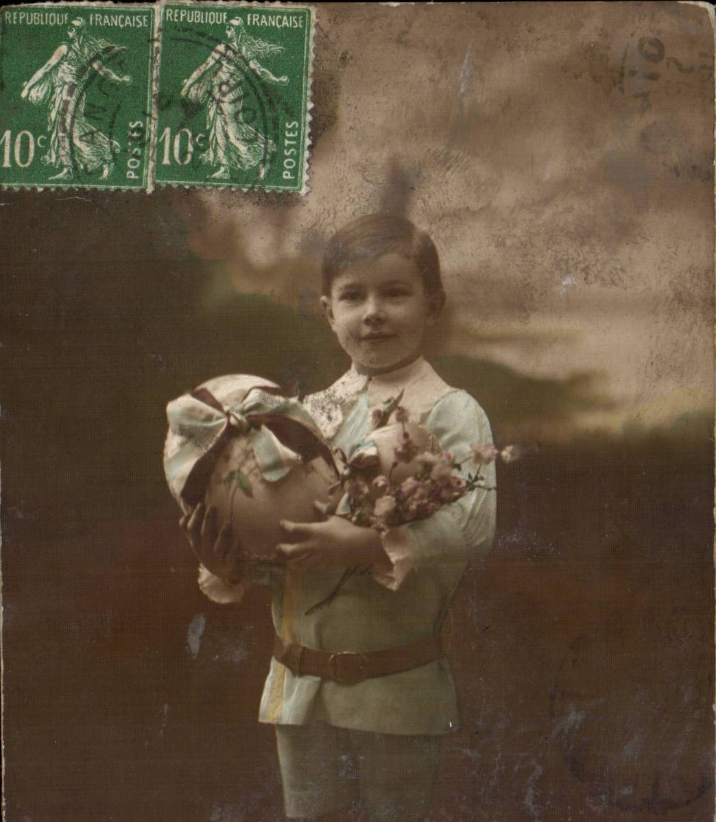 CPA FAntaisie Enfant Garcon Joyeuses Paques