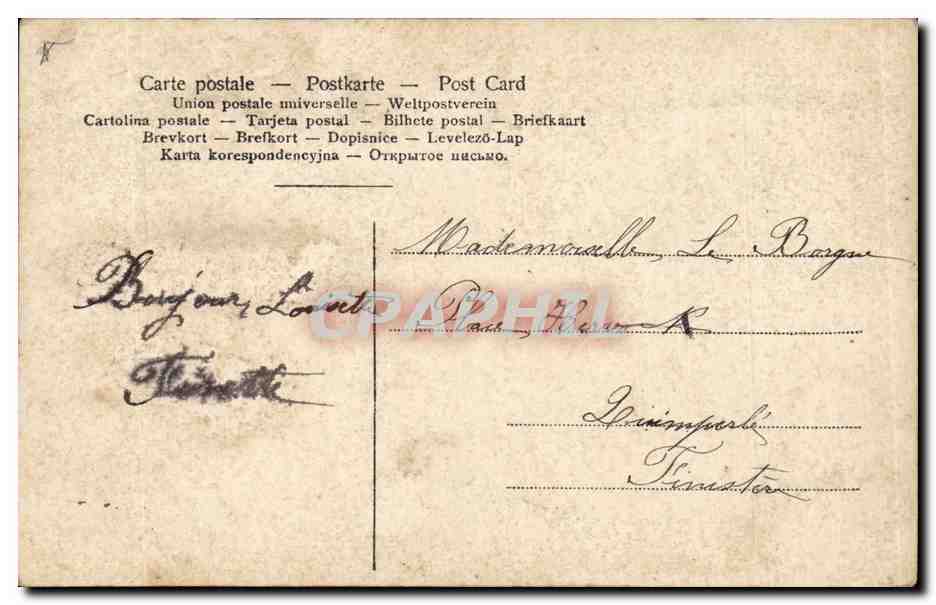 CPA Fantaisie Femme — Rückseite